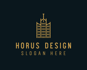 Golden Building Architecture logo design