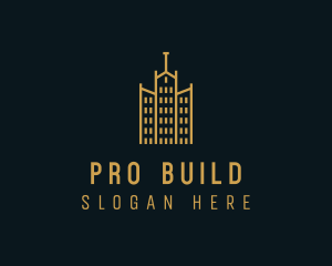 Golden Building Architecture logo design