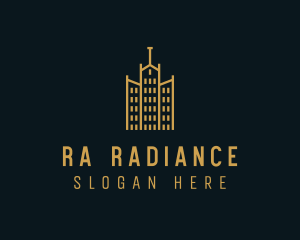 Golden Building Architecture logo design