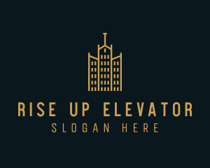 Golden Building Architecture logo design