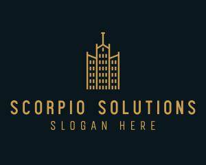 Golden Building Architecture logo design