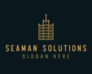 Golden Building Architecture logo design