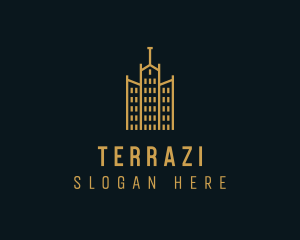 Golden Building Architecture logo design