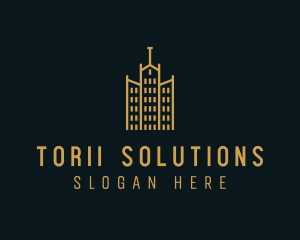 Golden Building Architecture logo design