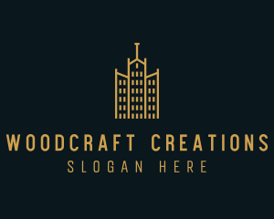 Golden Building Architecture logo design