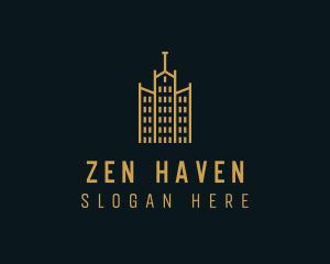 Golden Building Architecture logo design