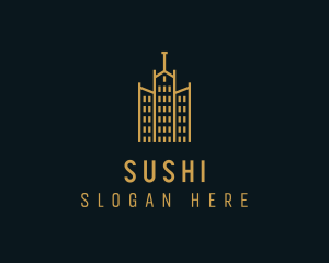 Golden Building Architecture logo design