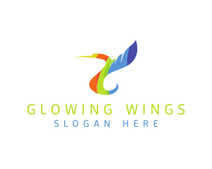 Humming Bird Wing logo design