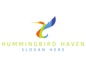 Humming Bird Wing logo design