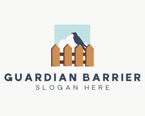 Barrier - Wood Fence Crow logo design