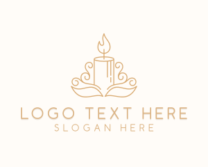 Leaf - Candle Maker Decoration logo design