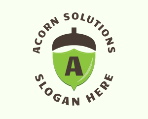 Acorn Nut Shield logo design