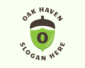 Oak - Acorn Nut Shield logo design