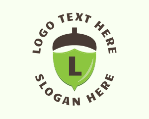 Shield - Acorn Shield Lettermark logo design