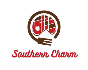 Southern - Steak Fork Restaurant logo design