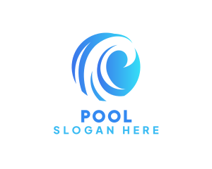 Resort - Blue Water Wave logo design