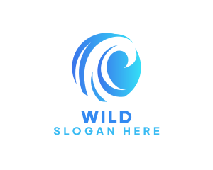 Splash - Blue Water Wave logo design