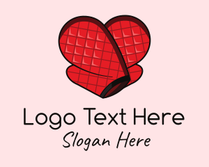 Dating - Oven Glove Heart logo design