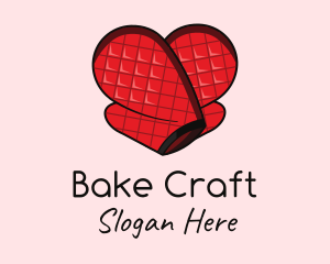 Oven Glove Heart logo design