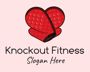 Boxing - Oven Glove Heart logo design