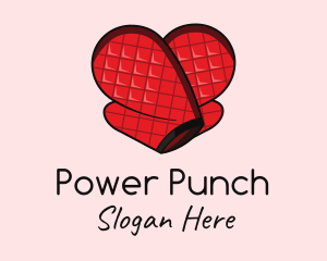 Boxing - Oven Glove Heart logo design