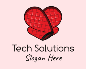 Boxing - Oven Glove Heart logo design