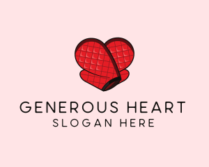 Oven Glove Heart logo design