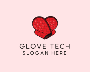 Oven Glove Heart logo design