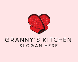 Oven Glove Heart logo design