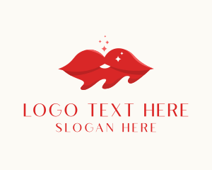 Lipstick - Red Lips Cosmetics logo design