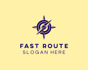Route - Travel Navigator Compass logo design