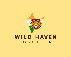 India Wild Tiger logo design