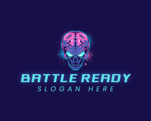 Brain Space Alien  logo design