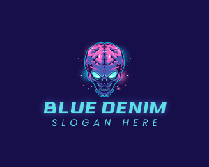 Brain Space Alien  logo design