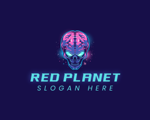 Brain Space Alien  logo design