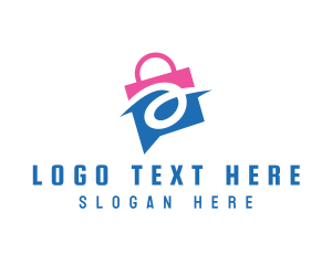 E Commerce - Shopping Bag Letter A logo design