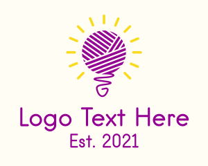 Knitter - Light Bulb Crochet logo design