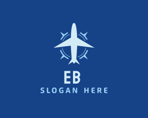 Aeroplane - Airplane Compass Airline Travel logo design