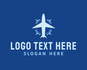Airline - Airplane Compass Airline Travel logo design