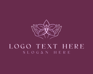 Healing - Floral Spa Massage logo design