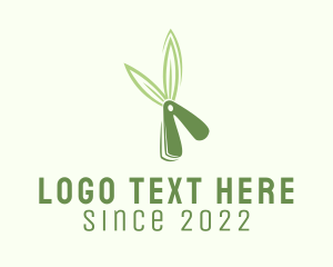 Grasshopper - Grass Shears Lawn Care logo design