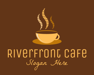 Hot Coffee Cafe logo design