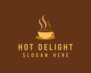 Hot Coffee Cafe logo design