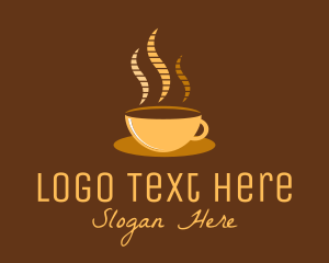 Hot Drink - Hot Coffee Cafe logo design