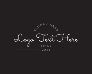 Underlined - Elegant Cursive Business logo design