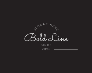 Underline - Elegant Cursive Business logo design