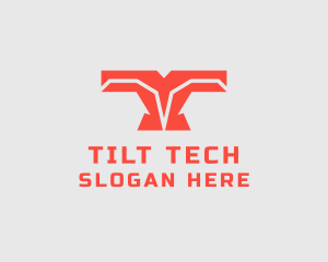 Cyber Tech Letter T logo design