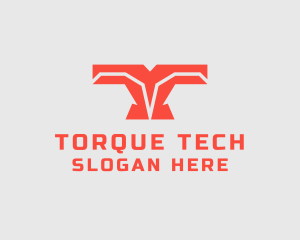 Cyber Tech Letter T logo design