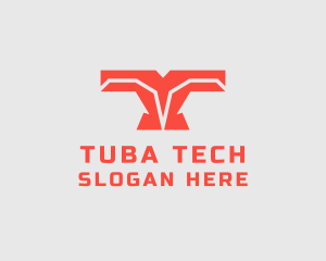 Cyber Tech Letter T logo design