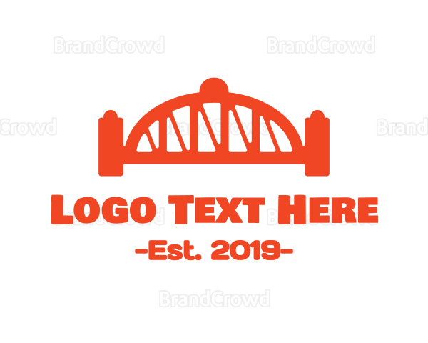 Orange Tied Arch Bridge Logo